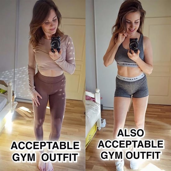 Are sports bras acceptable gym attire?