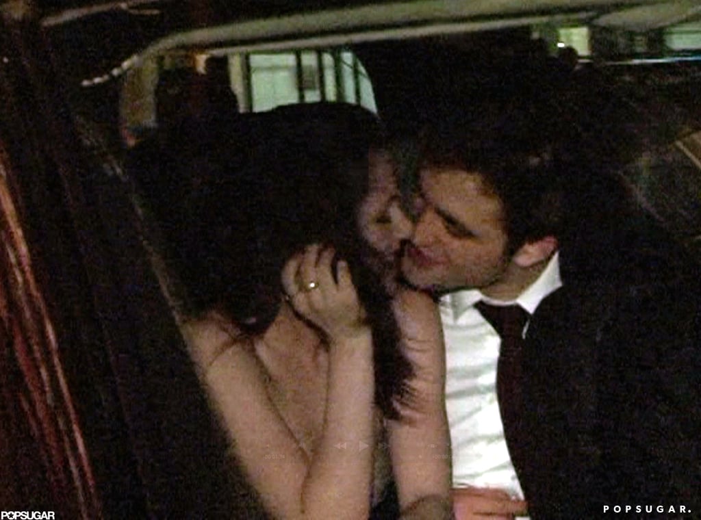 Robert Pattinson leaned in for a kiss from Kristen Stewart in the backseat of an NYC cab in April 2011.