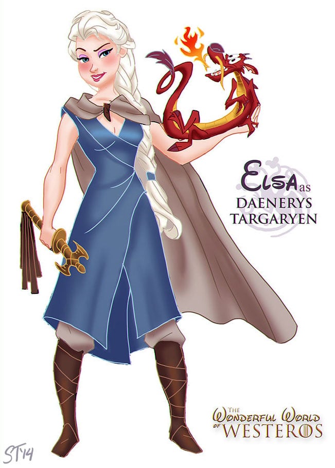 Elsa As Daenerys Targaryen Disney Princesses As Game Of Thrones Art Popsugar Love Sex Photo 6 'a game of thrones' is the first novel in a song of ice and fire, a series of high fantasy novels by american author george r.