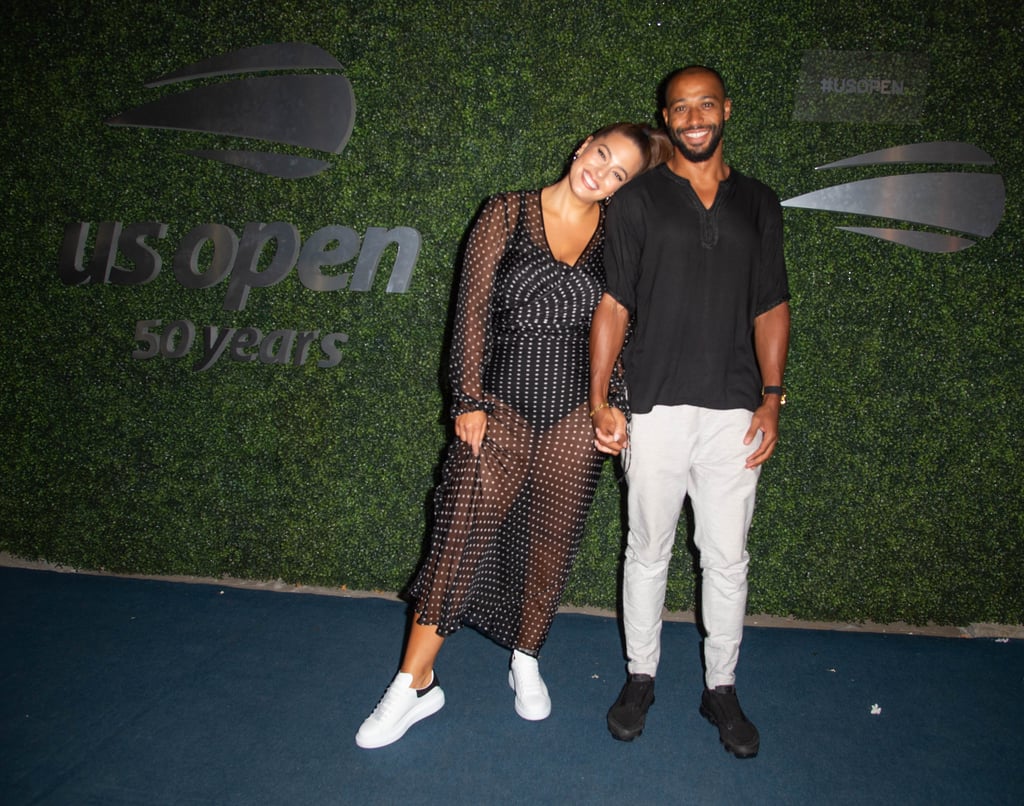 Ashley Graham and Justin Ervin at the 2018 US Open