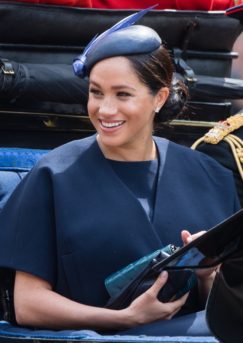 Meghan Markle's Sleek Side Chignon at Trooping the Colour 2019