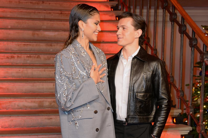 Zendaya and Tom Holland at the Spider-Man: No Way Home Photocall in London