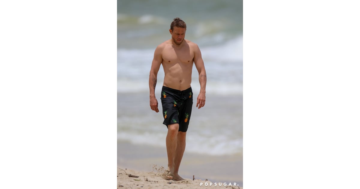 Charlie Hunnam Shirtless On The Beach In Hawaii April 2018 Popsugar Celebrity Photo 8