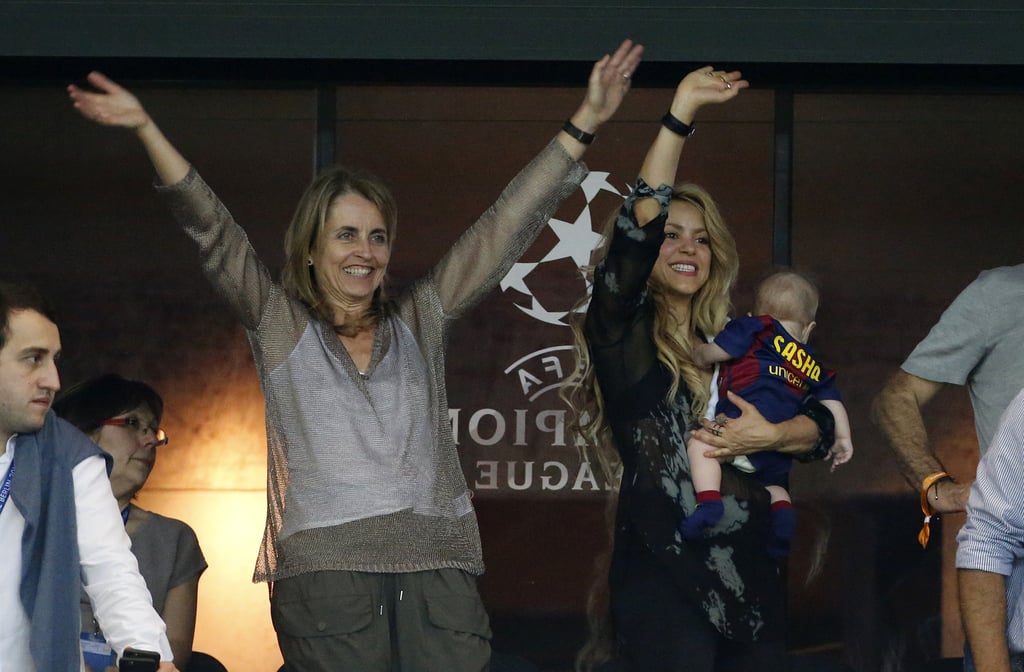 Shakira Cheers For Gerard Pique at Champions League