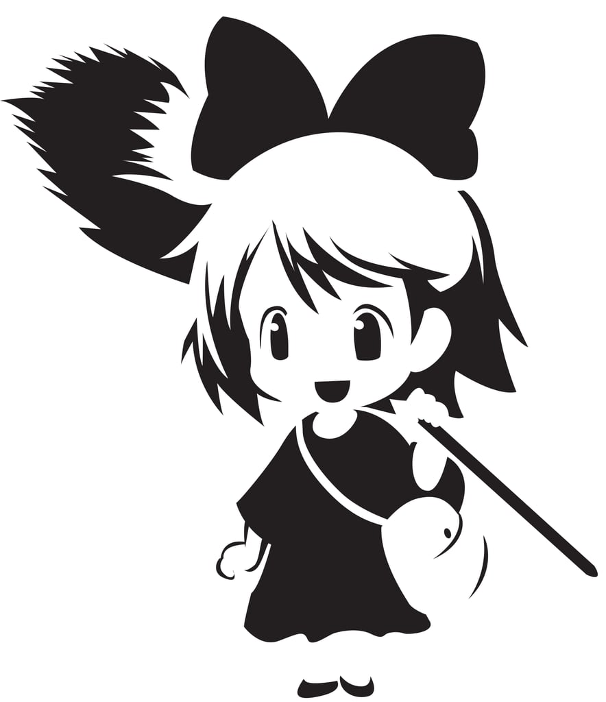 Pumpkin-Carving Stencil: Kiki