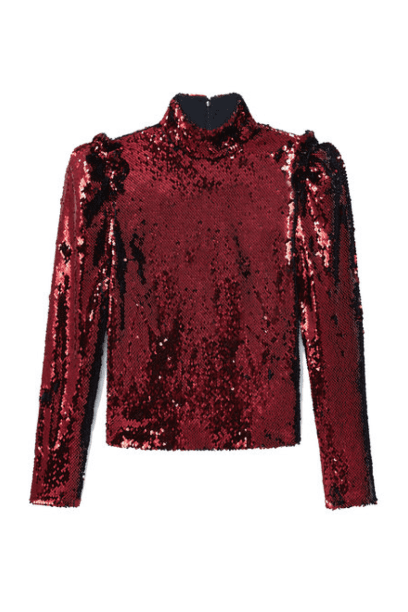 sequin boxy top
