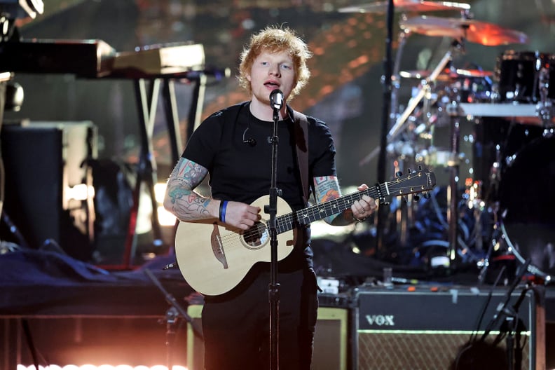 LOS ANGELES, CALIFORNIA - NOVEMBER 05: Ed Sheeran performs on stage during the 37th Annual Rock & Roll Hall of Fame Induction Ceremony at Microsoft Theater on November 05, 2022 in Los Angeles, California. (Photo by Amy Sussman/WireImage)