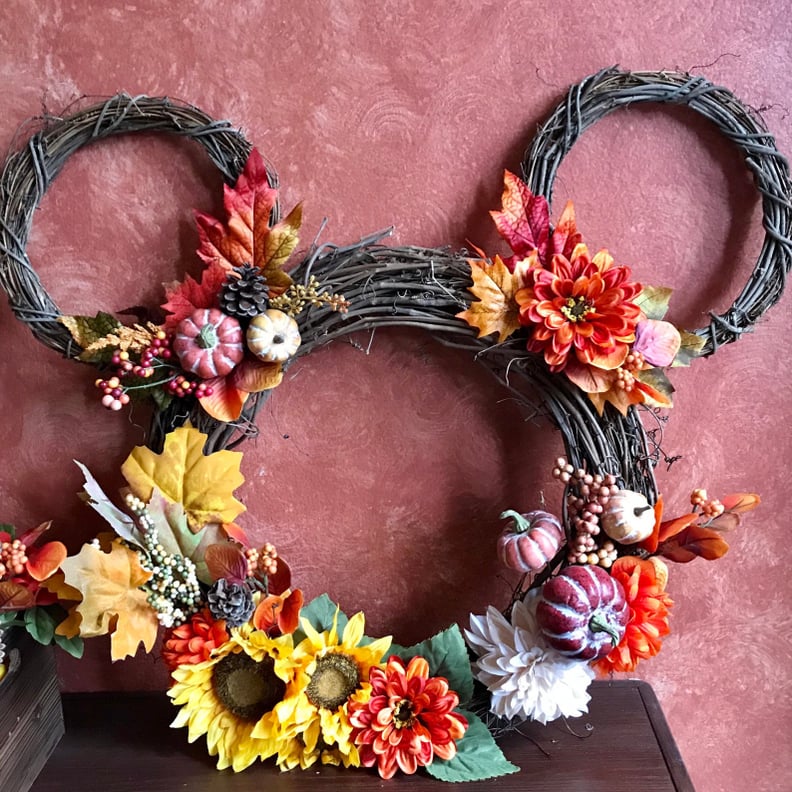 Fall Floral Mickey Wreath