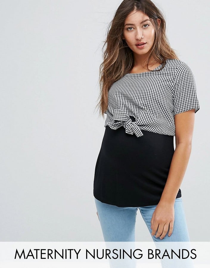 You & You Overlay Tie Detail Top