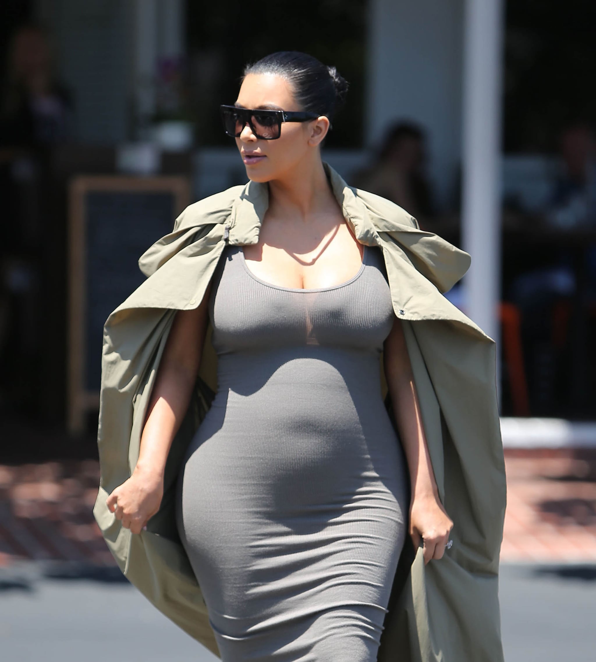 Kim Kardashian Baby Bump Pictures July 2015 Popsugar Celebrity