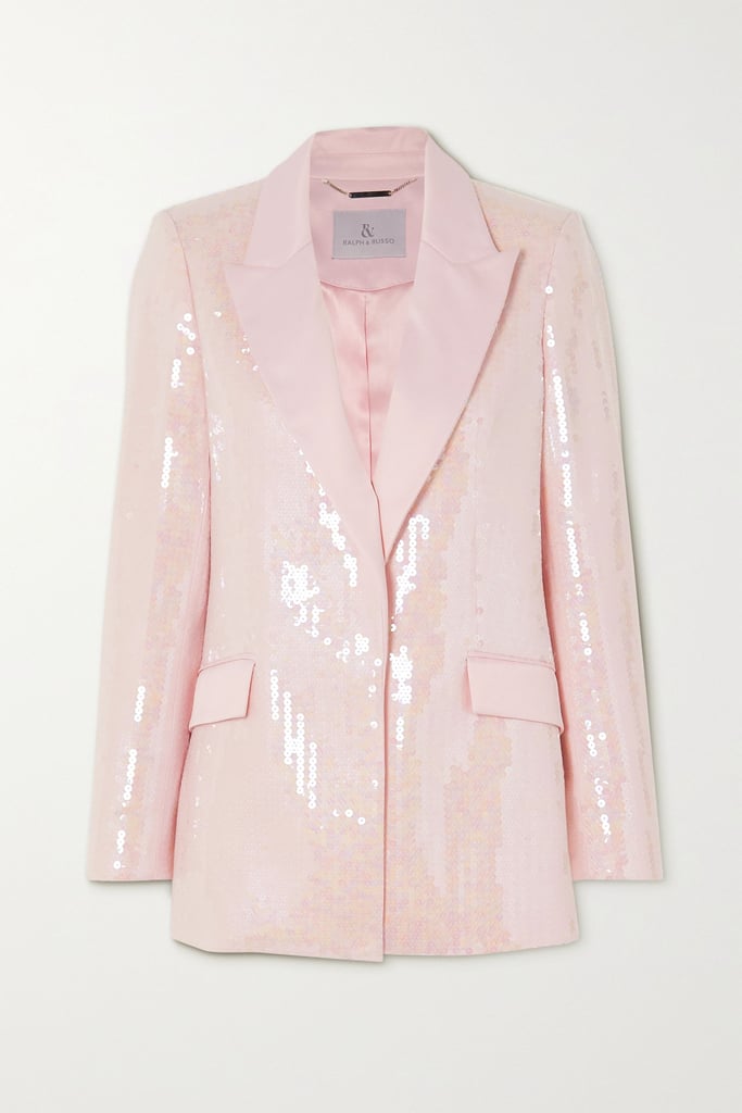 Sequinned Satin Crepe Blazer