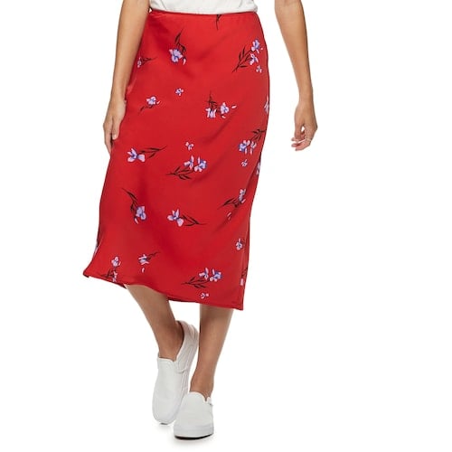 POPSUGAR Midi Skirt in Iris Bloom