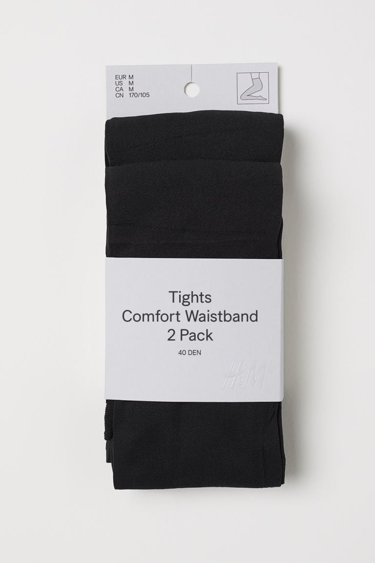 H&M 2-Pack Comfort Waistband Tights