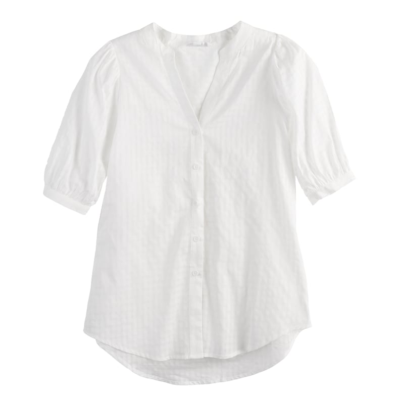 POPSUGAR Puff-Sleeve Button-Down Top