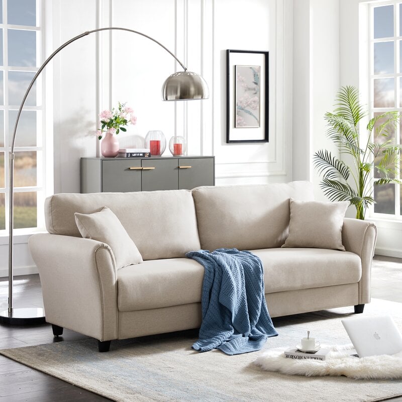 Jasmira Linen Flared Arm Sofa