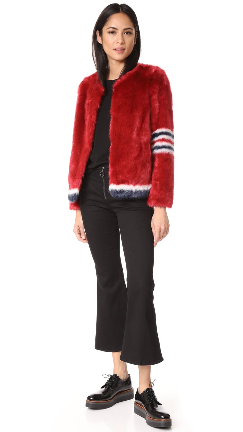 Mother Boxy Faux Fur Coat