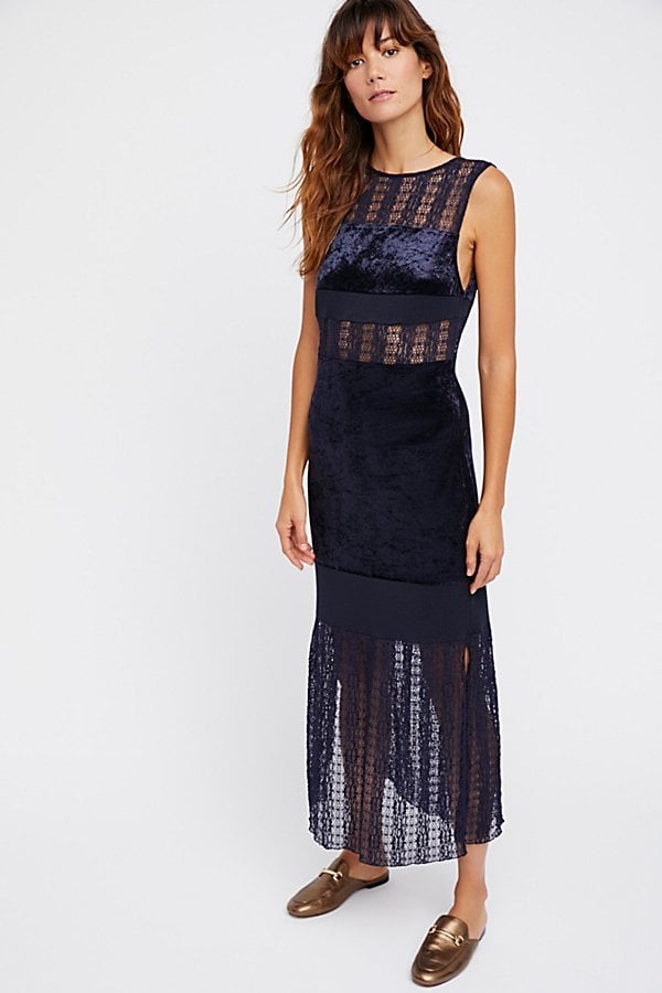 Keep In Line Velvet Midi Dress by Intimately at Free People