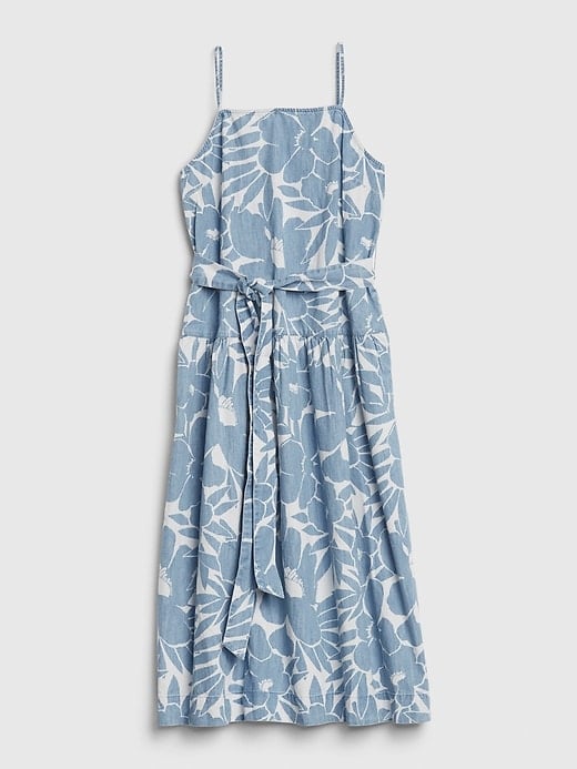 Apronneck Print Denim Maxi Dress Gap Has the Cutest November