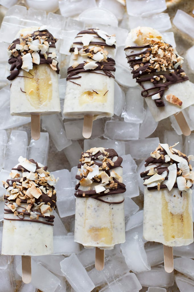 Banana, Coconut, and Chia Popsicles