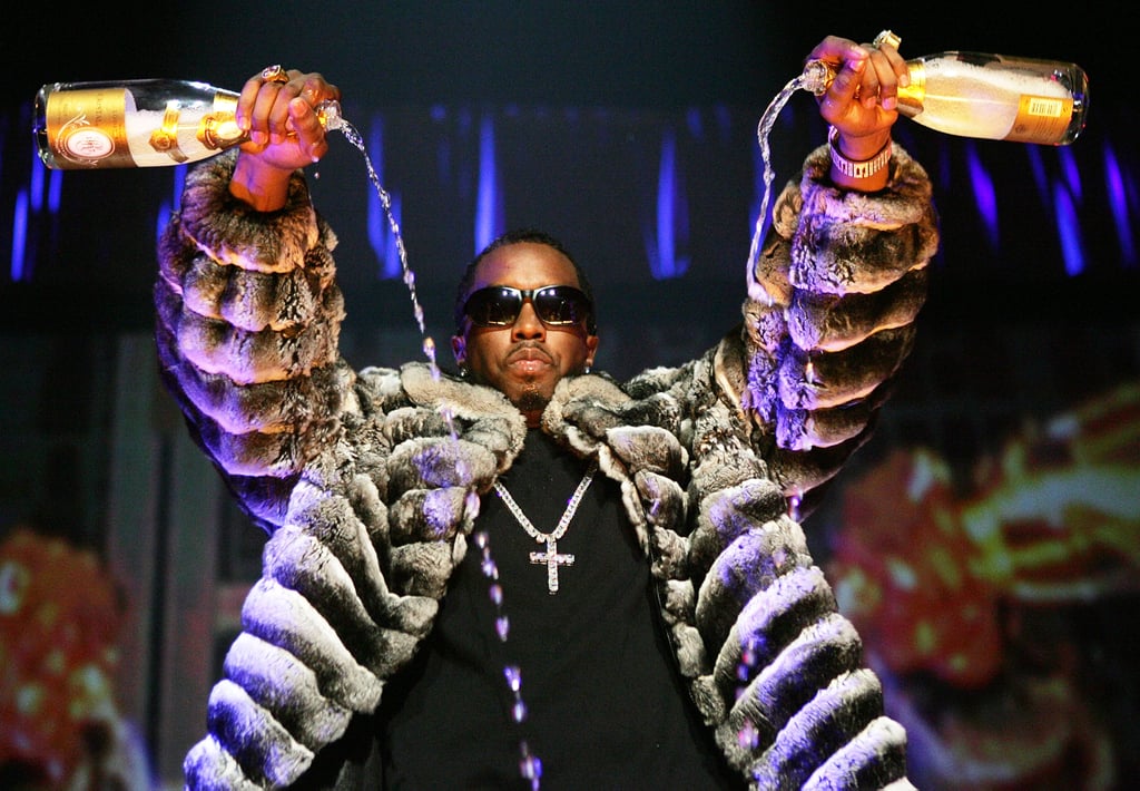 Diddy double-fisted his Champagne bottles during a performance in NYC in October 2005.