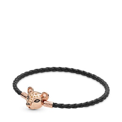 Pandora Moments Woven Leather Bracelet