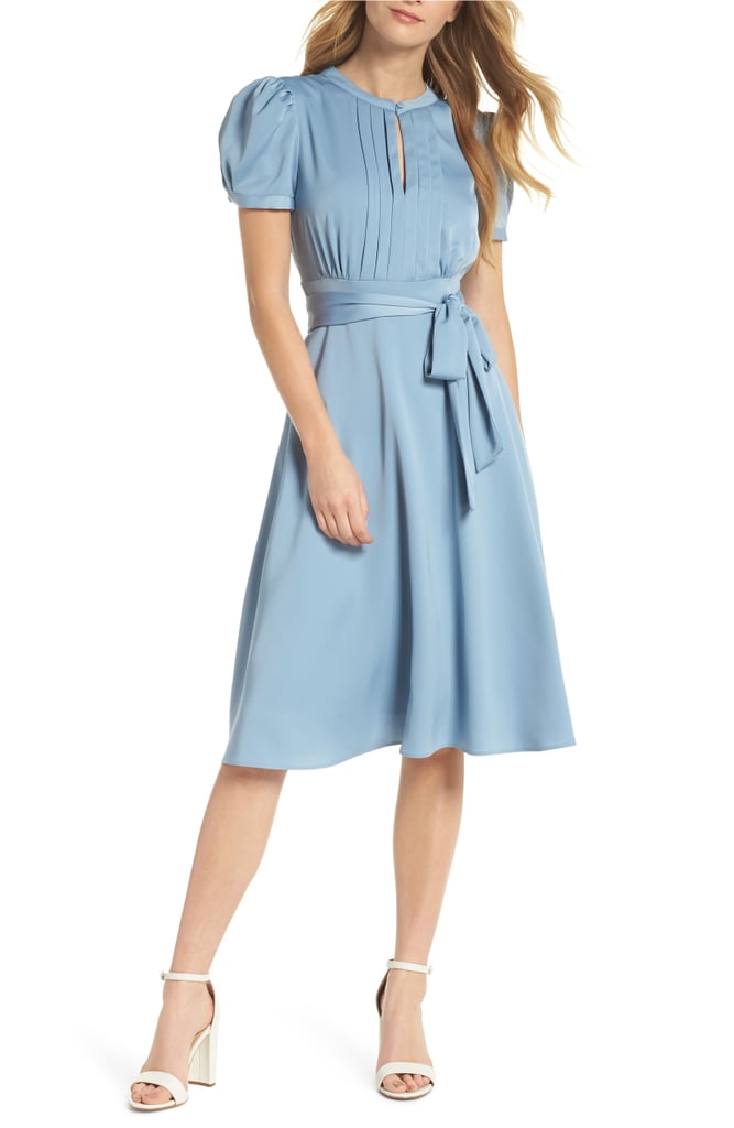 Marilyn Satin Fit & Flare Dress