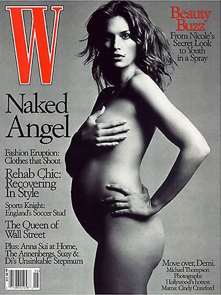 Cindy Crawford went for a black-and-white version of the pose on the cover of W. Cindy Crawford went for a black-and-white version of the pose on the cover of W.
