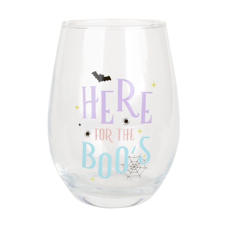 Michaels Halloween Decor: 17-Ounce Here For the Boos Stemless Wine Glass by Celebrate It
