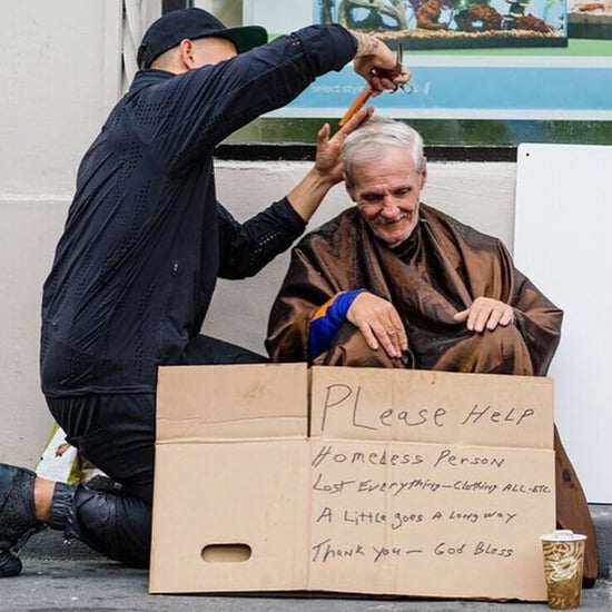 Man Cuts Homeless People's Hair For Free in New York (Video)