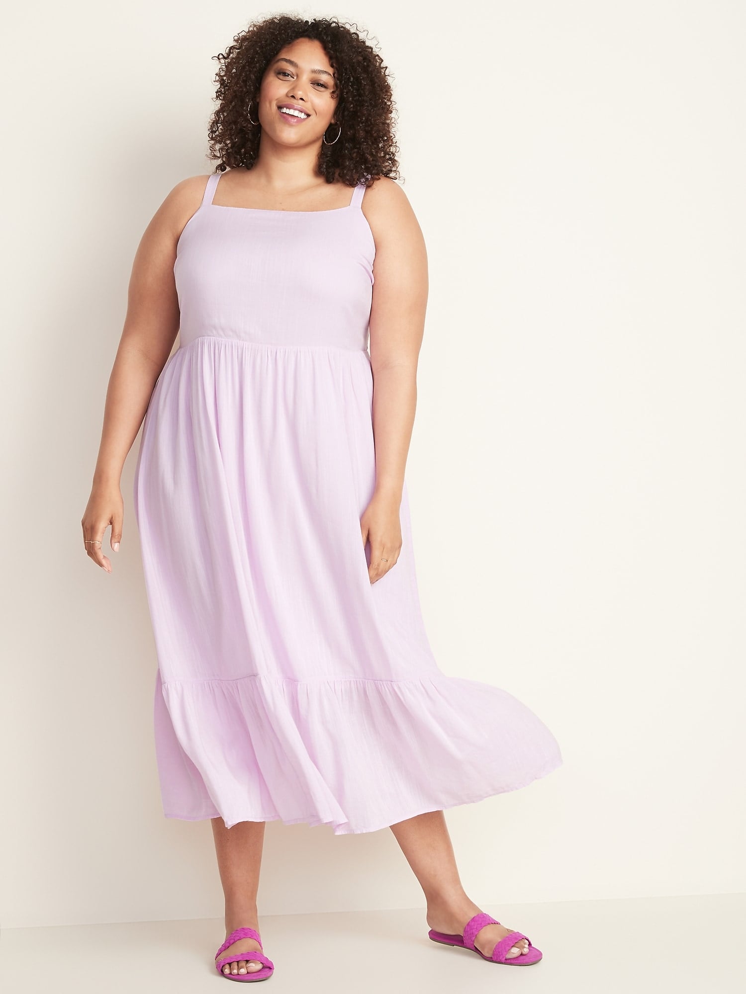 plus size pink fit and flare dress