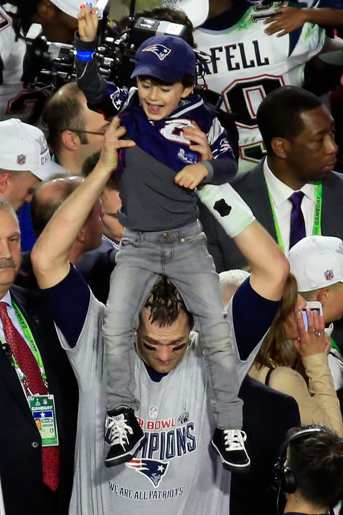 He picked Benjamin up.