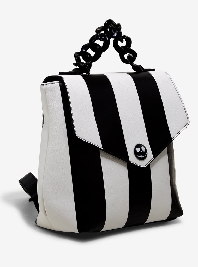Loungefly The Nightmare Before Christmas Black & White Striped Mini Backpack