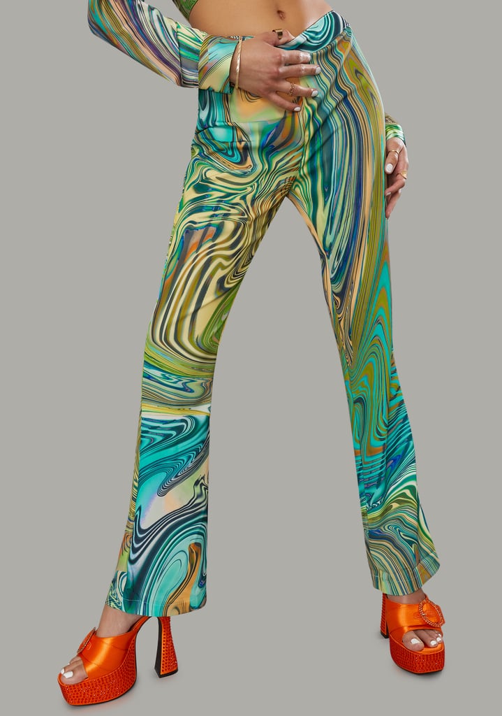 Dolls Kill Hypnotic Habits Kick Flare Pants