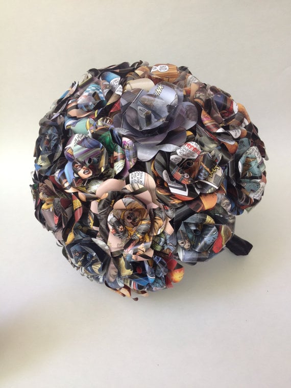 Comic Book Paper Flower Bouquet