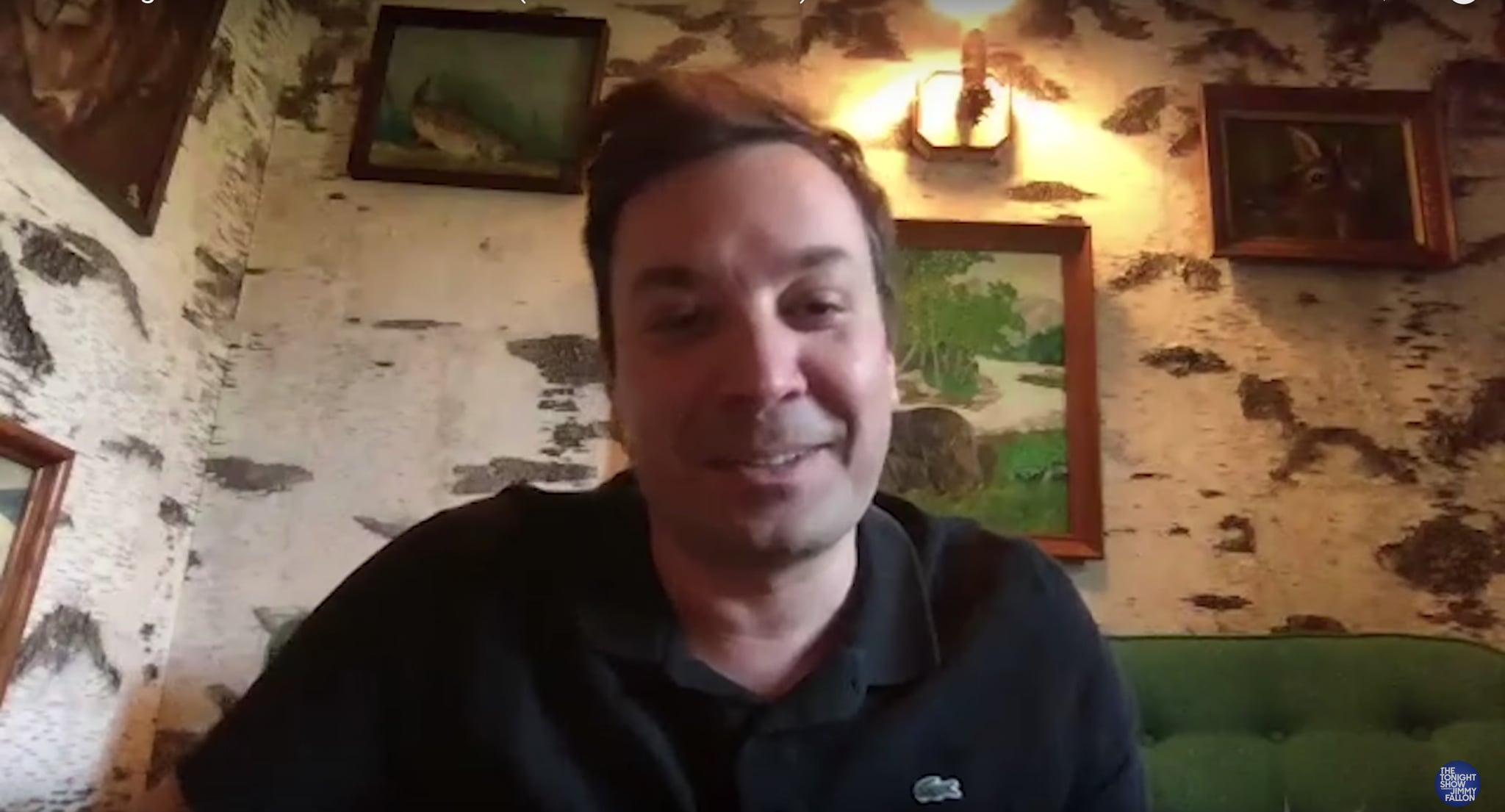 One Room Has This Interesting Wallpaper Jimmy Fallon S House Is