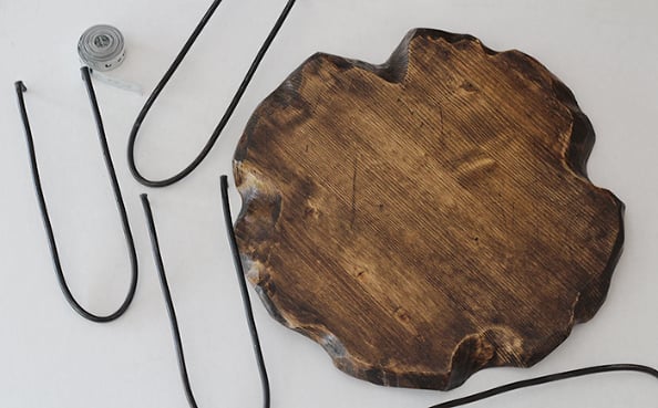 Small Rustic Stool with DIY Hairpin Style Legs {no welding required}