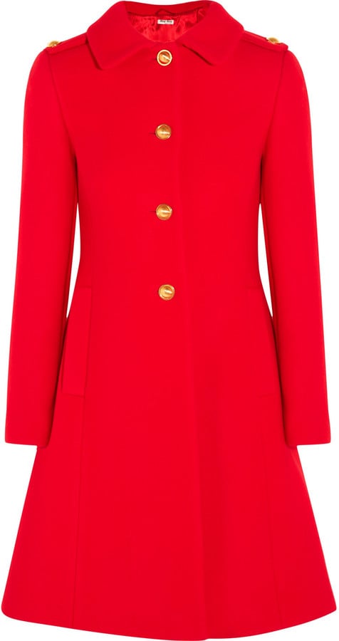 Miu Miu Pleated Wool-Felt Coat ($2,155)