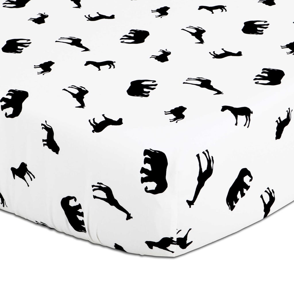 The Peanut Shell Safari Fitted Crib Sheet