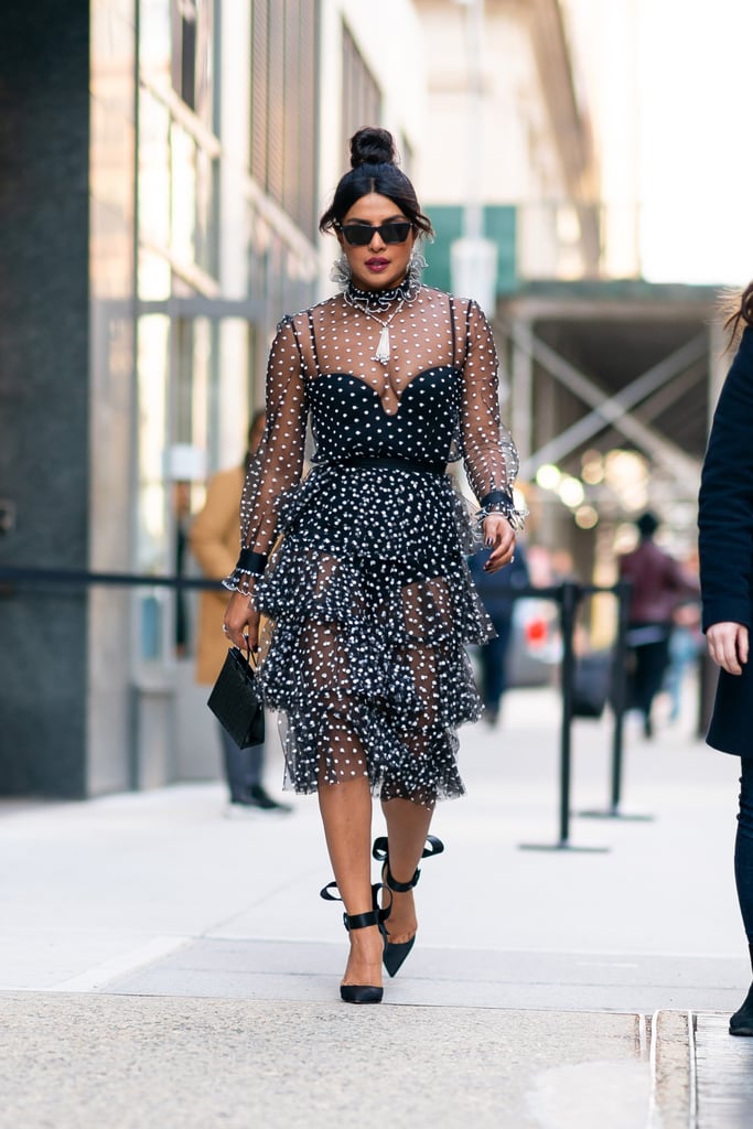 Priyanka Chopra's Sheer Polka-Dot Dress