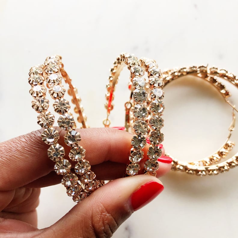 Large Crystal Hoops