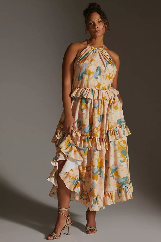 A Ruffled Dress: Geisha Designs Ruffled Tiered Floral Maxi Dress
