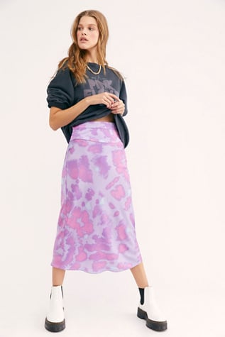 Normani Bias Printed Skirt