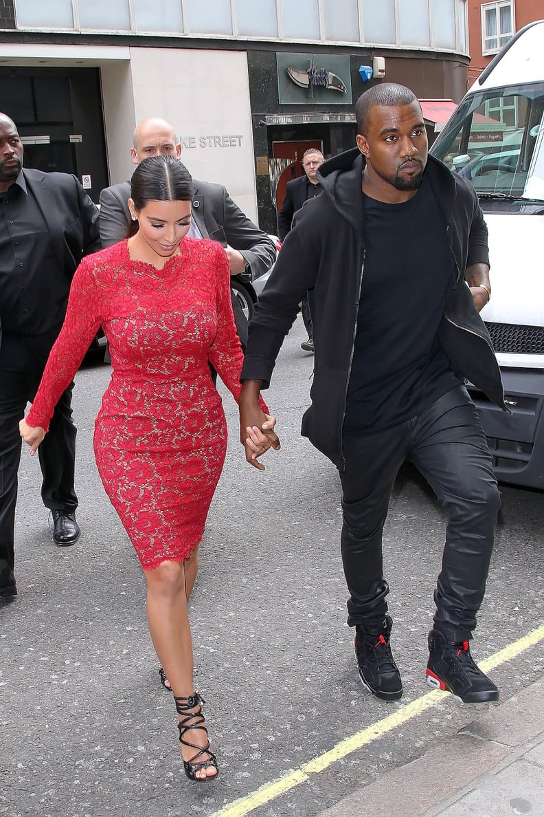 That time Kim was all "Lady in Red" and Kanye was just chill.