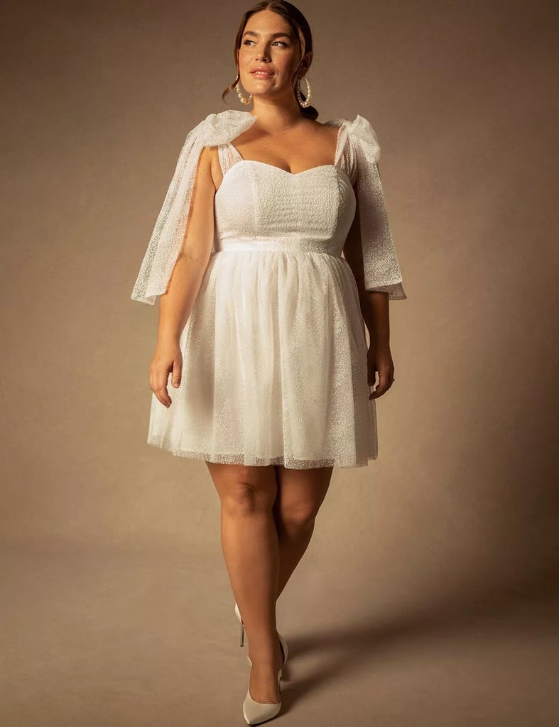 A Short Dress: Bridal by Eloquii Tie Shoulder Dress