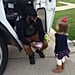 Little Girl Meets the Garbage Man For Her Birthday