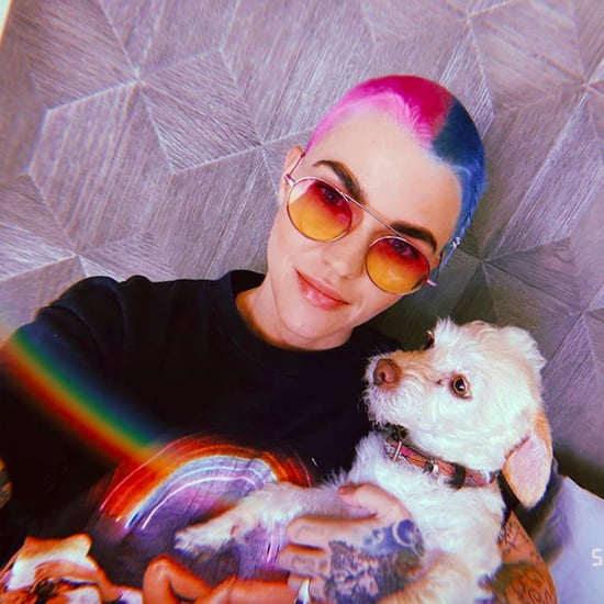 Ruby Rose's Buzzcut and Half-Pink, Half-Blue Hair Colour