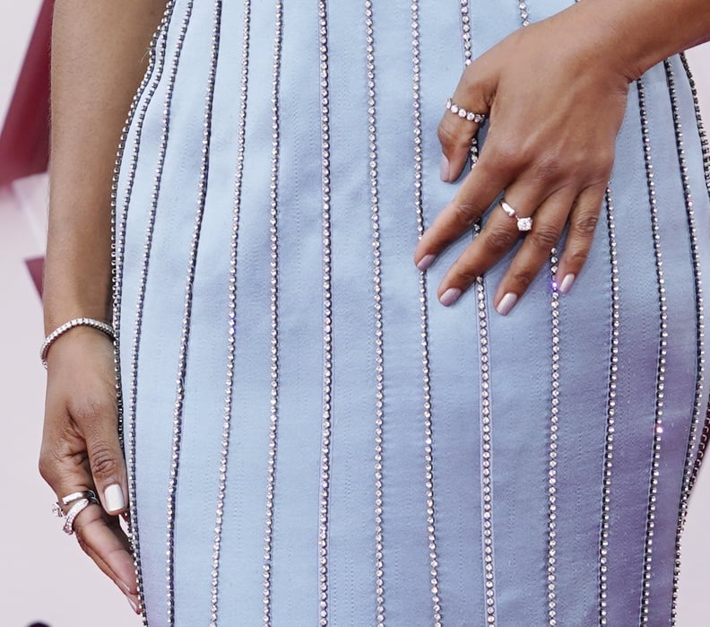 Regina King's Silver Manicure at the 2021 Oscars