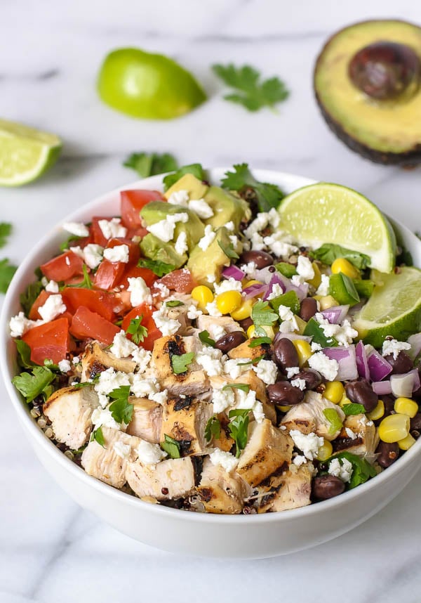 Chipotle Burrito Bowl With Chicken Quinoa and Avocado | The Best ...