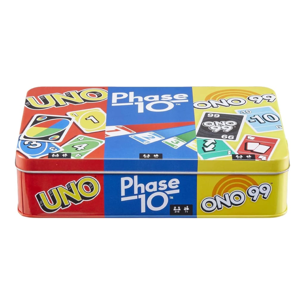 Mattel Games Set of 3 Card Games ($25)
Easy to wrap, fun to steal, and universally loved, this Mattel card game set is a brilliant gift idea. It's perfect for families, friend groups, and anyone who loves a little friendly competition.