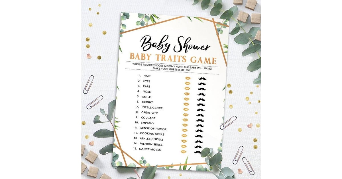 Printable Baby Traits Game Printable Baby Shower Games